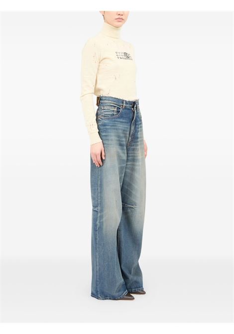 wide leg jeans woman blue MM6 MAISON MARGIELA | S52LA0266 M30017962